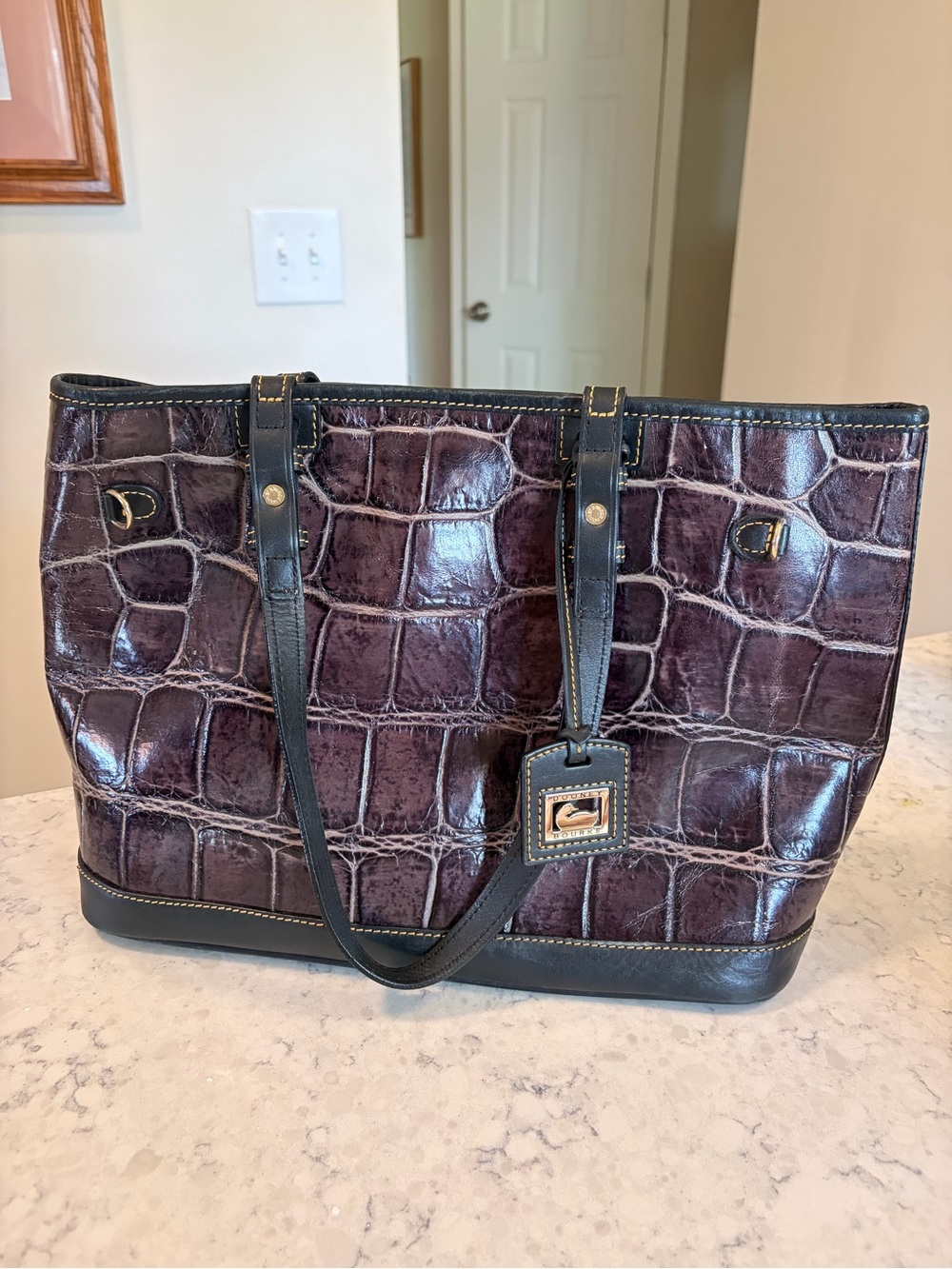 Dooney & Bourke Croc-Embossed Leather Tote